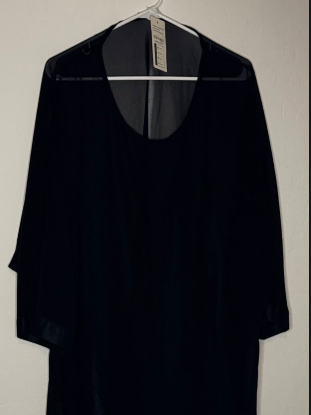 Black sheer chiffon top